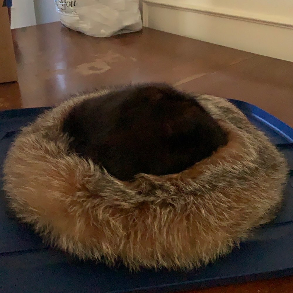 Mink and fox fur hat